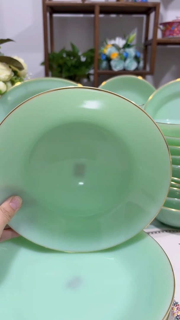 8英寸深盘10个  玉瓷【贝美】