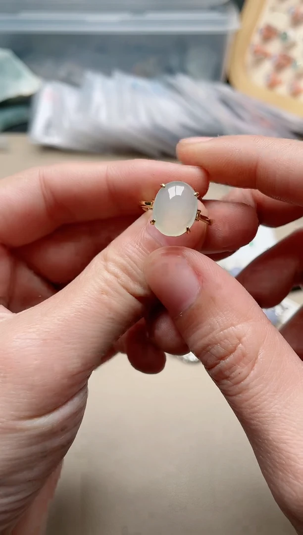 【闪购商品】翡翠戒指银S925镶嵌1000000048