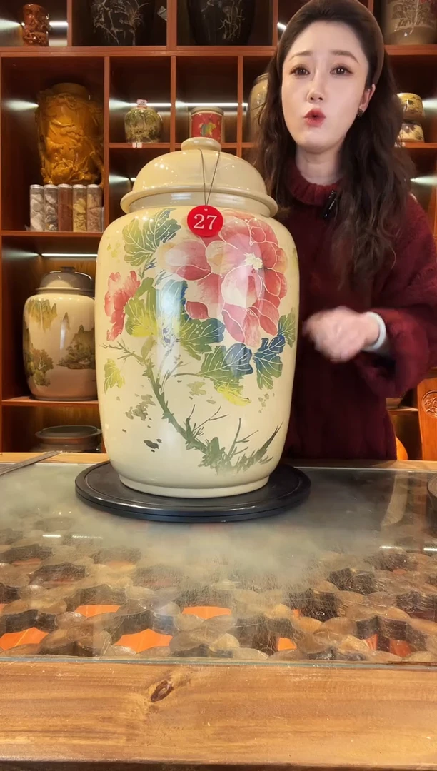 罐李旭泽作品大号白泥缸@27