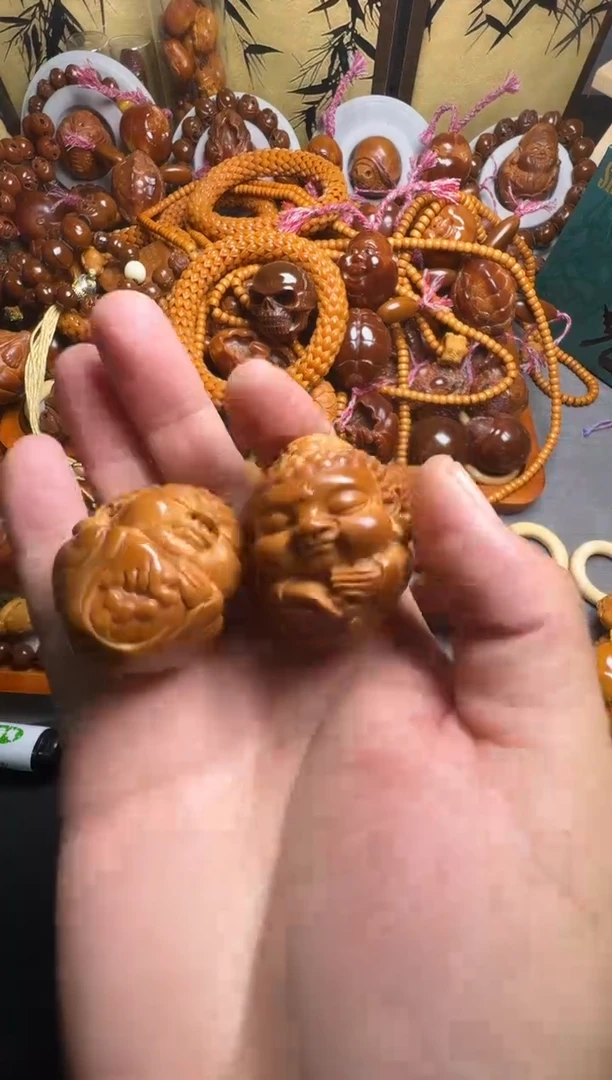手串橄榄核宝宝佛一对