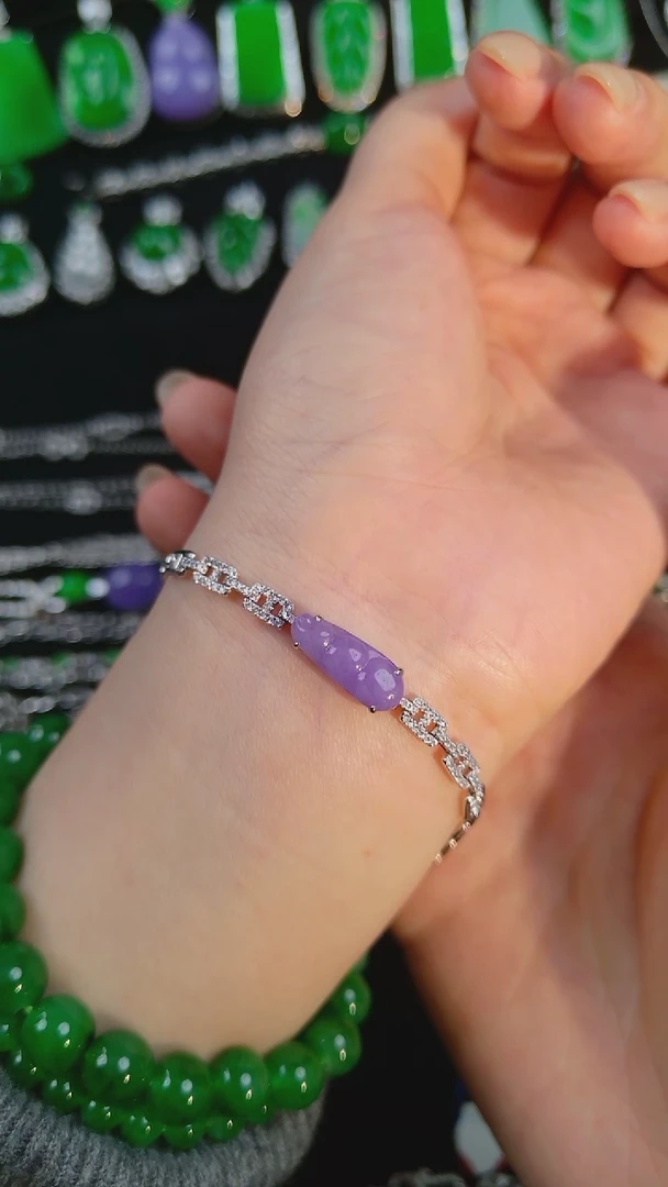 吊坠(不含链)18K金镶嵌翡翠福豆