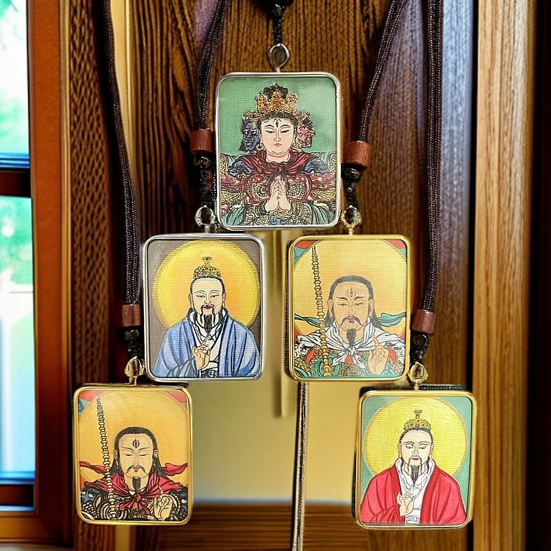 古法工艺纯手绘藏式唐卡吊坠