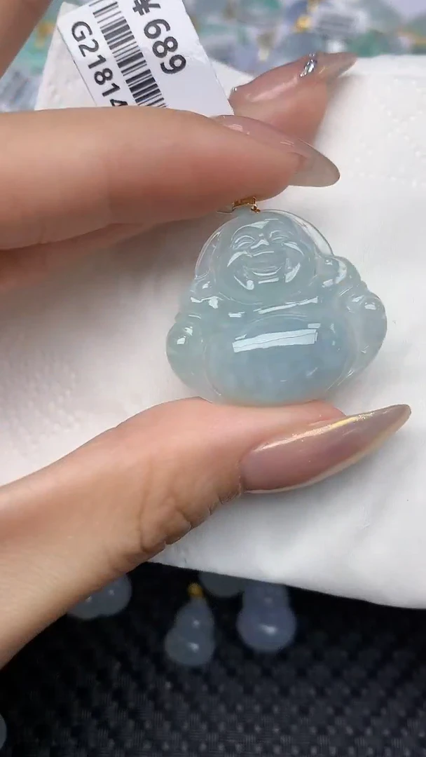 【闪购商品】翡翠颈饰18K金镶嵌天然翡翠A货
