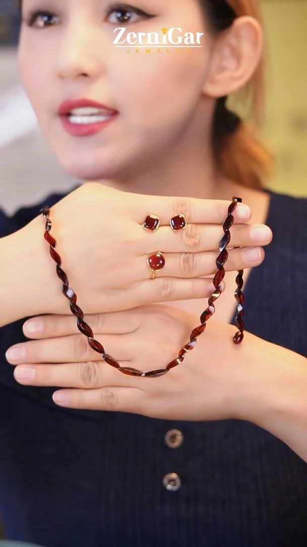 裸石琥珀未镶嵌天然琥珀三件套