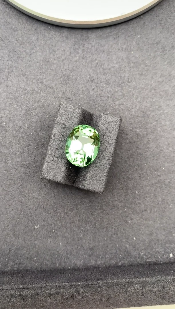 未镶嵌珠宝半成品碧玺11.4ct绿碧玺  定制  FH