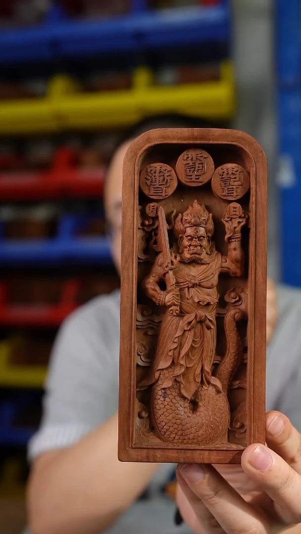 枣木雷击枣木纯手工雕刻张使者五雷号令
