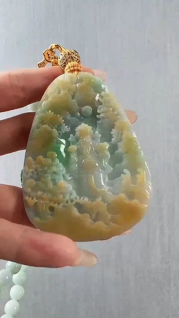 颈饰未镶嵌翡翠财神