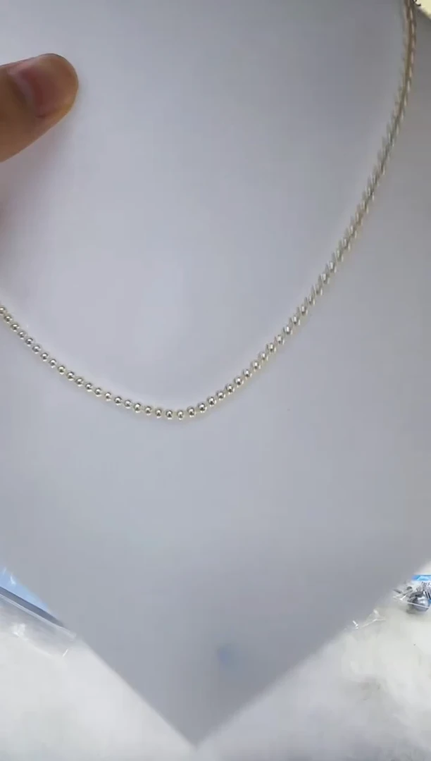 未镶嵌淡水珍珠DA珍珠项链 3-4 gh001