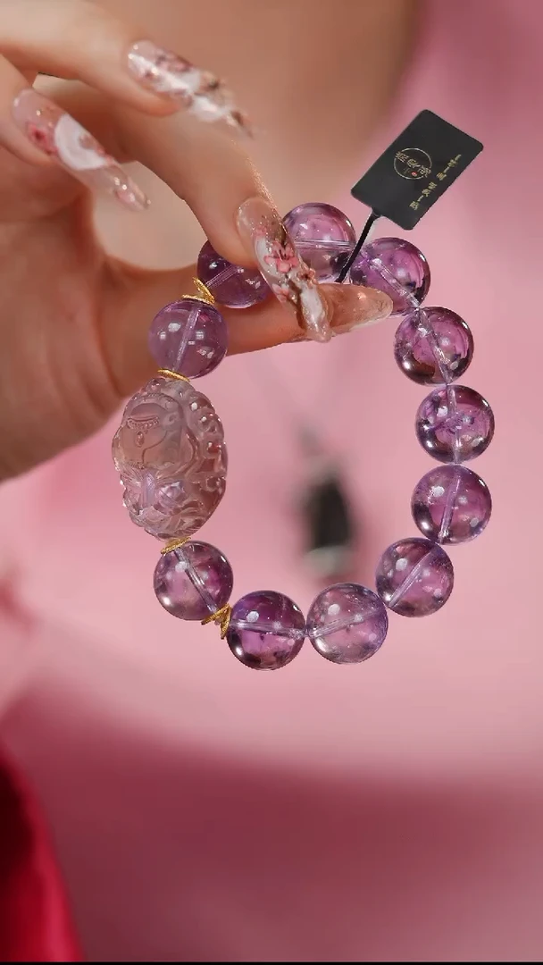 【闪购商品】水晶手串未镶嵌D2619S 紫黄晶狐紫水手串