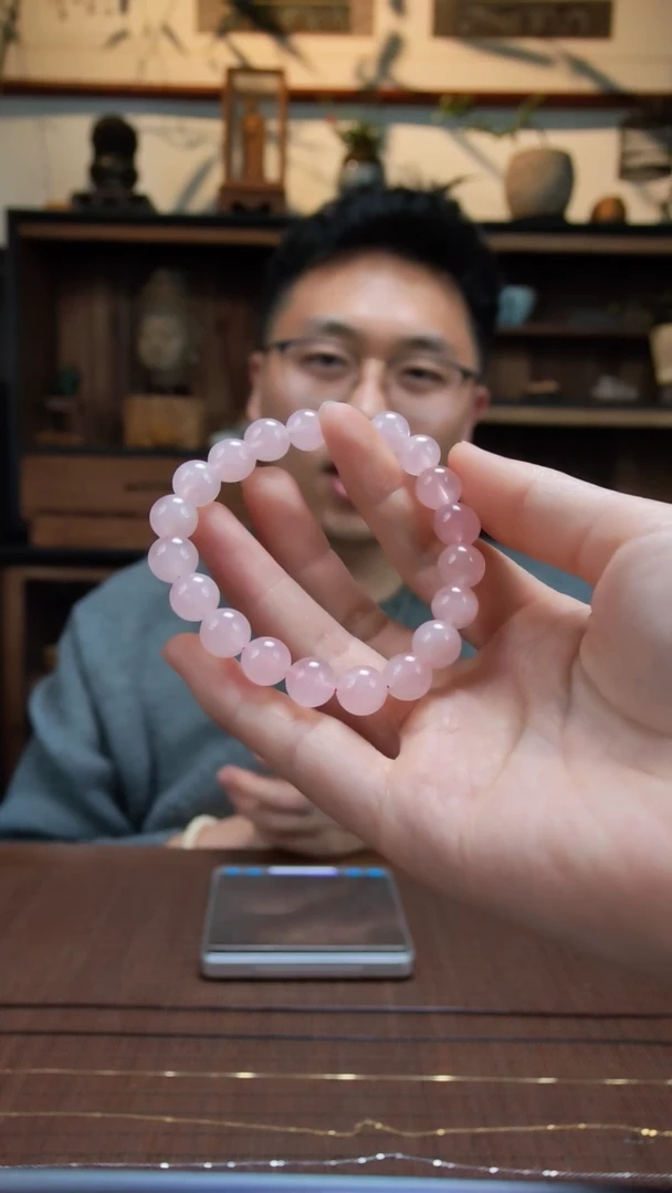 【闪购商品】水晶手串未镶嵌粉水晶单圈手串ZD
