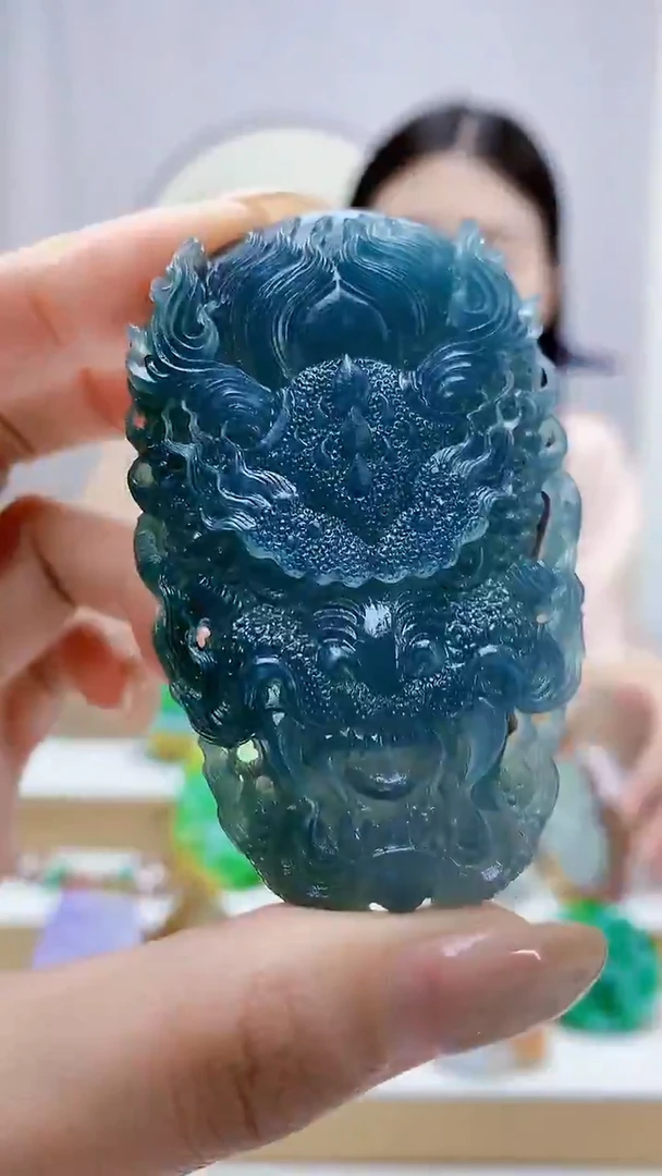 未镶嵌定制翡翠4812MM-毛货挂件96