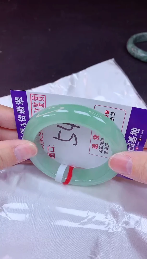 未镶嵌手镯翡翠54（48小时鉴赏期 ）
