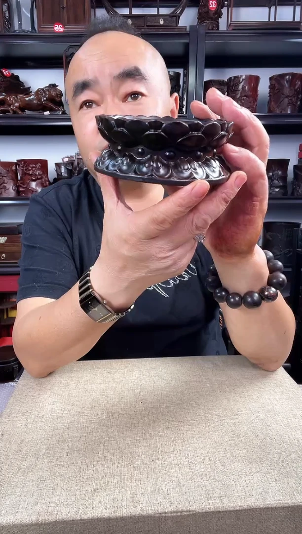 木双层莲花小号老李红木工艺品