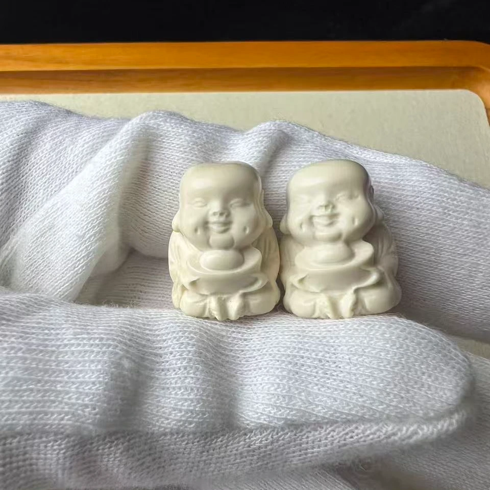 【招财童子】5A天然猛犸牙摆件19x14x13mm-Q20
