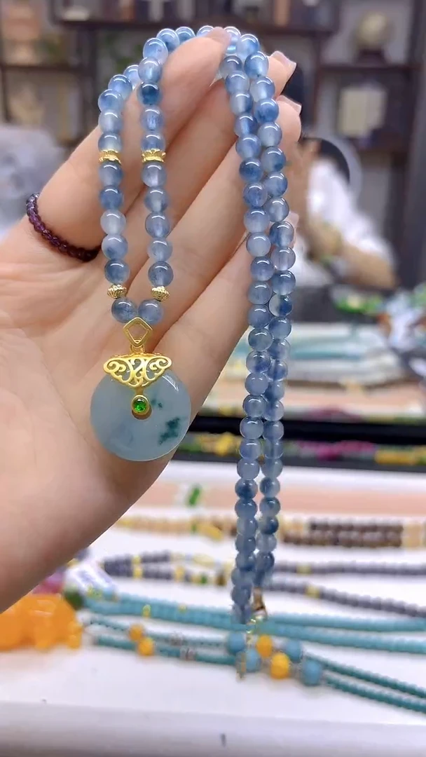 翡翠未镶嵌颈饰DIY款X359