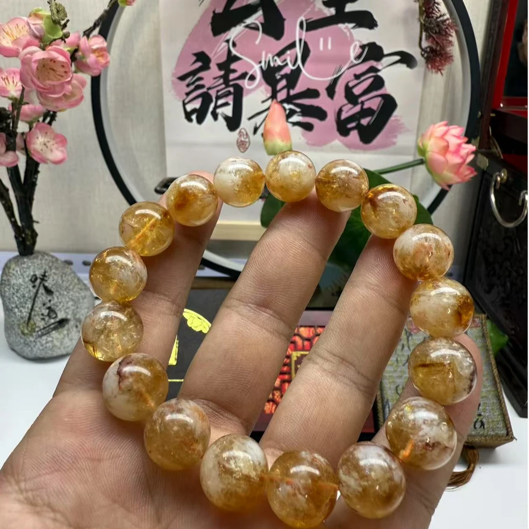 天然黄塔晶手链手串