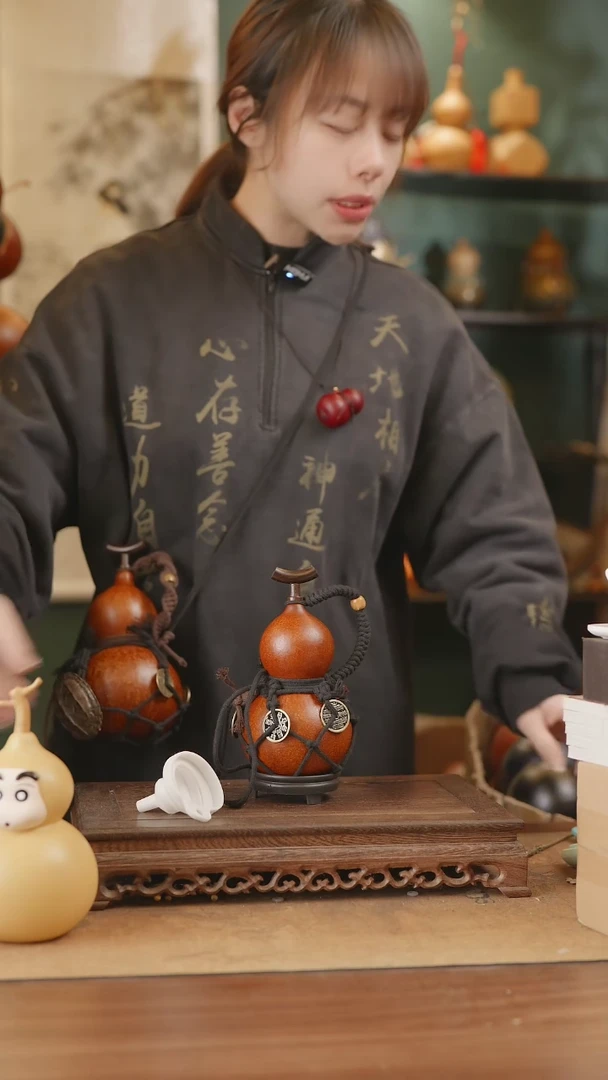 【闪购商品】20号精品天然大漆工艺防渗内胆酒葫芦~