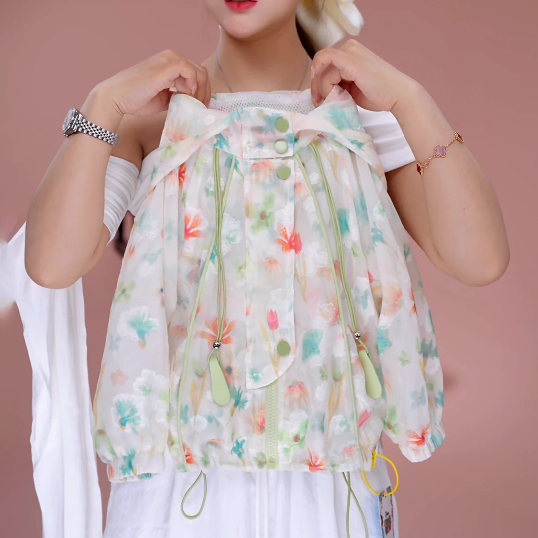 Disney/迪士尼【精灵花园】女童外套2025夏季清新小女孩薄款防晒衣