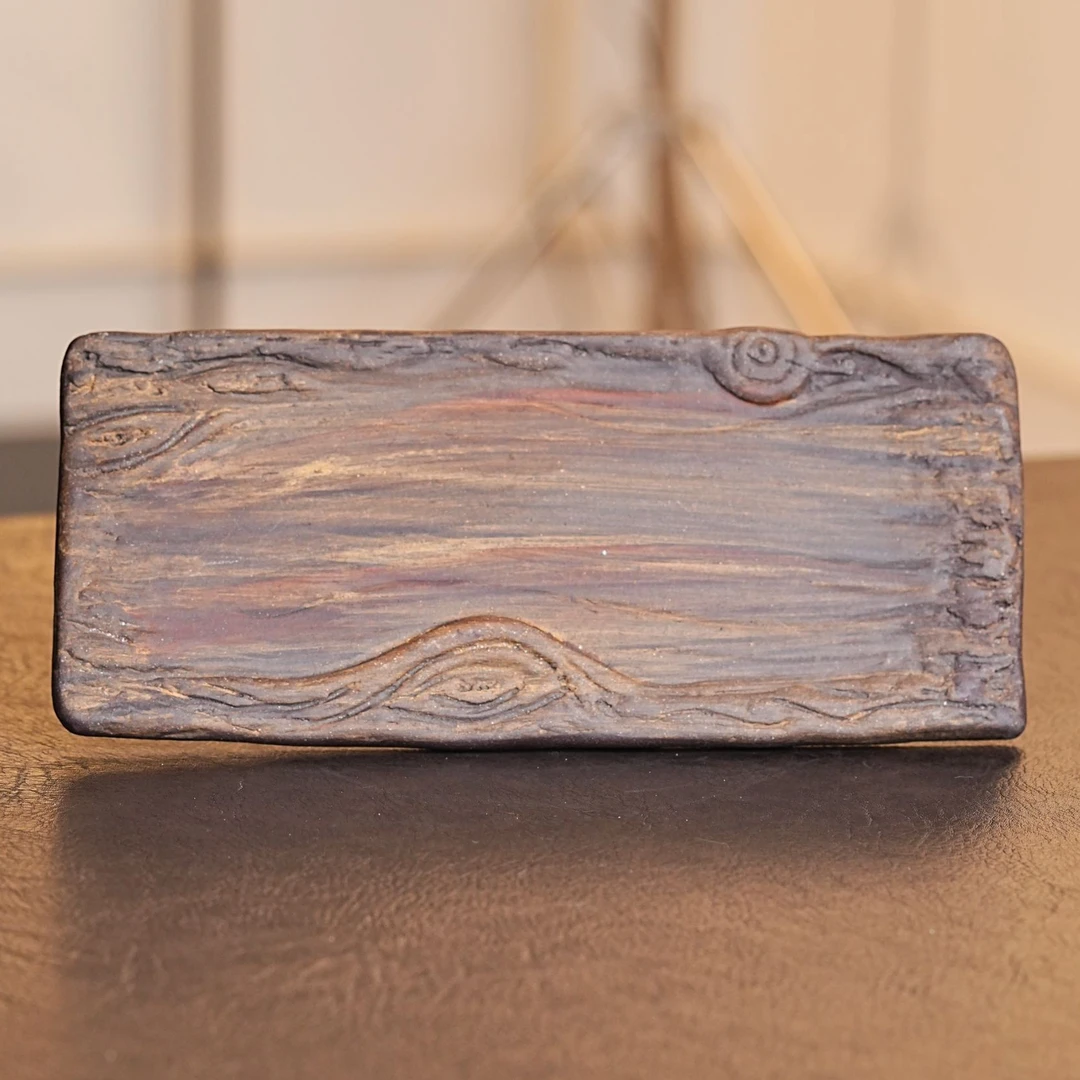 扶桑绞泥方形紫砂壶承干泡