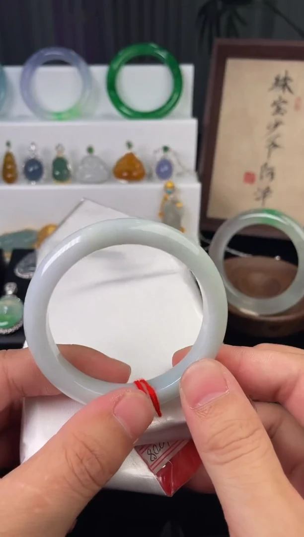 未镶嵌定制翡翠4063毛货不退不换   54-55圈