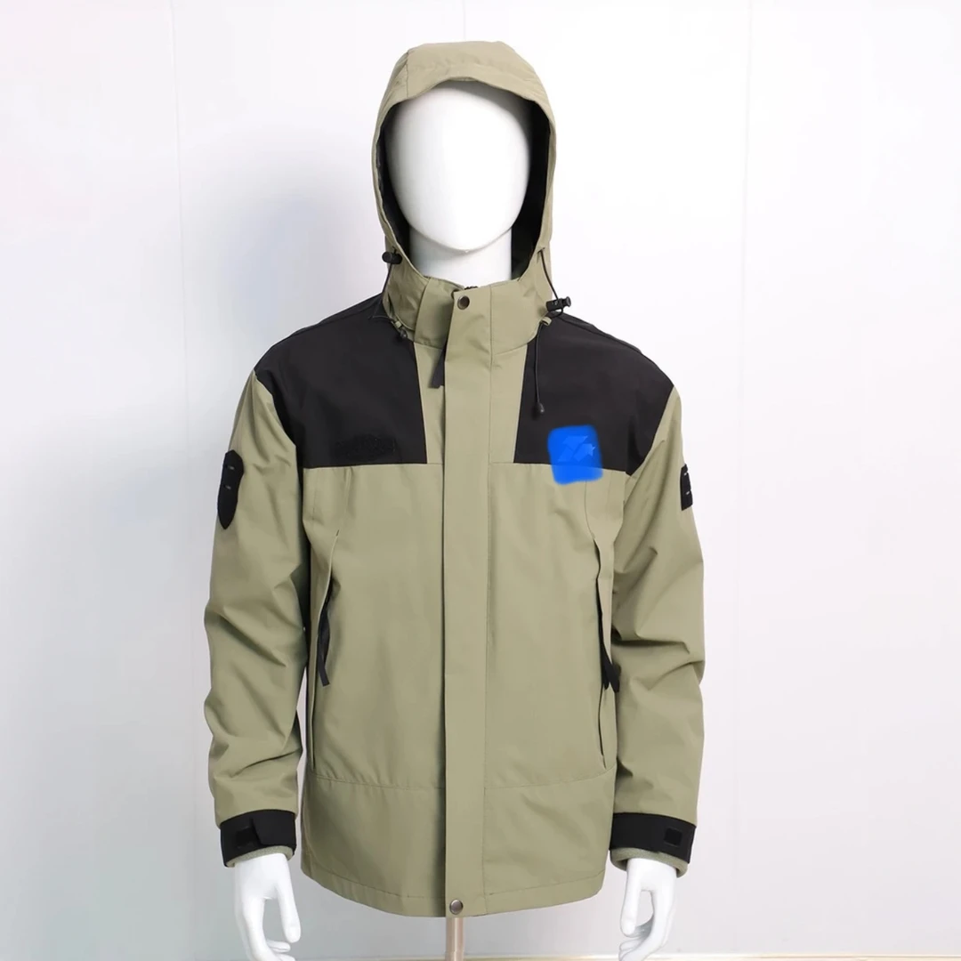 23式三合一冲锋两件套抓绒内胆贴标款男女同款反光标户外冲锋衣