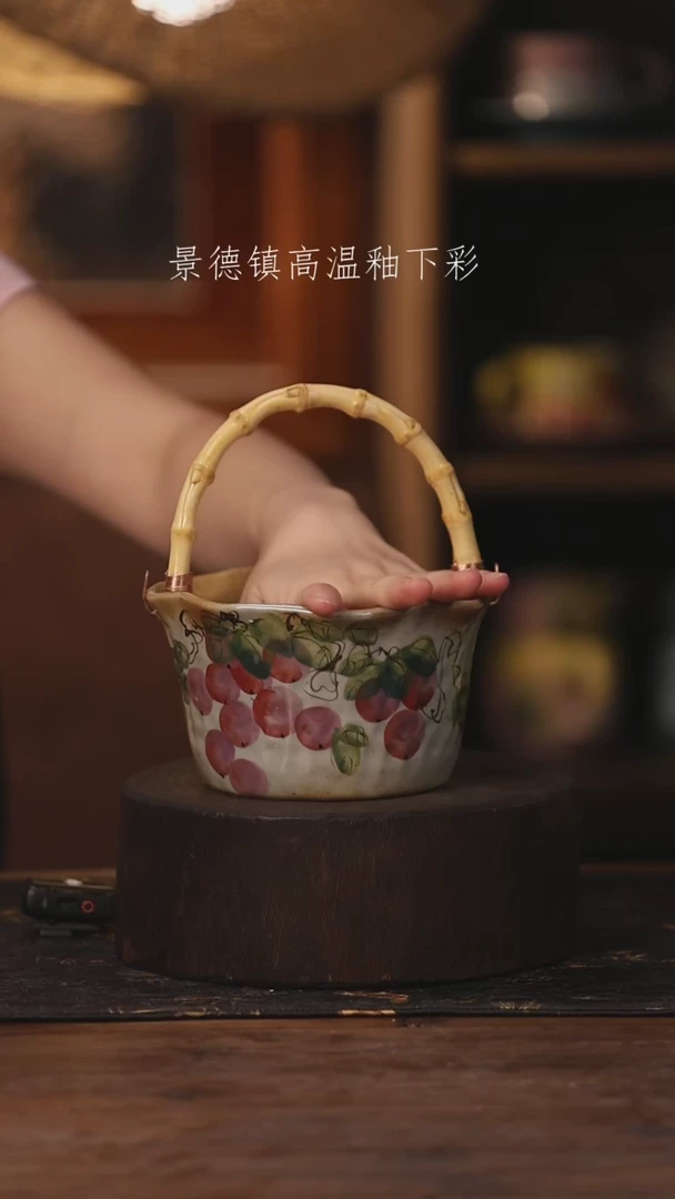 陶瓷景德镇高温釉下手绘陶瓷464