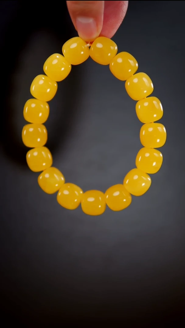 手链琥珀未镶嵌焦皮料老型手串28.68