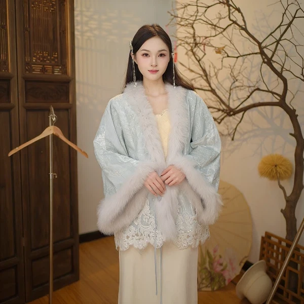 浅云缀梦|新中式冬刺绣加厚保暖外套2025D6130白桦布卓尔仓