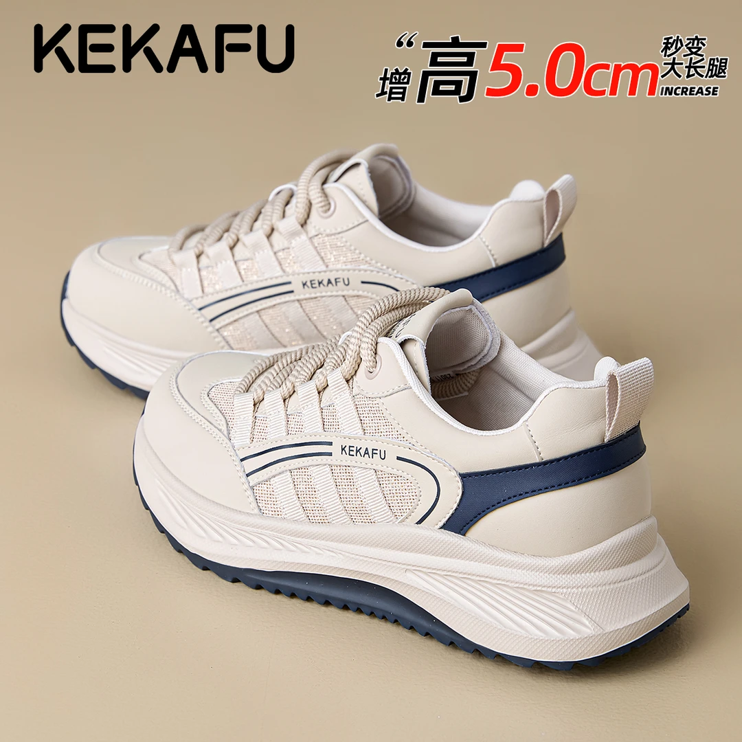 珂卡芙韩版跑步鞋百搭显瘦舒适休闲运动鞋2025秋季新款网面德训鞋