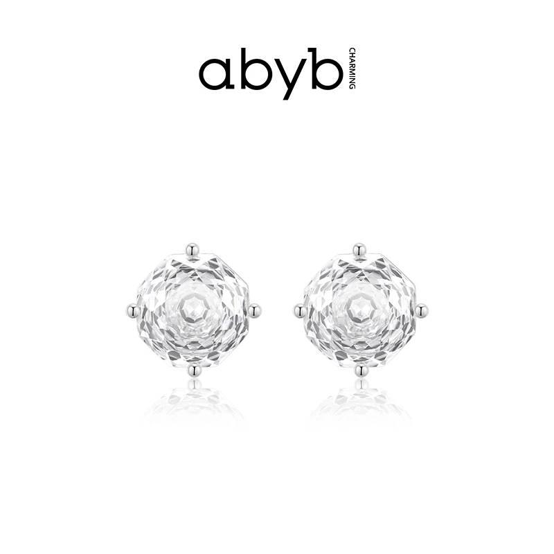 铜合金合成锆石耳饰 玫瑰项链玫瑰耳钉轻奢时尚气质