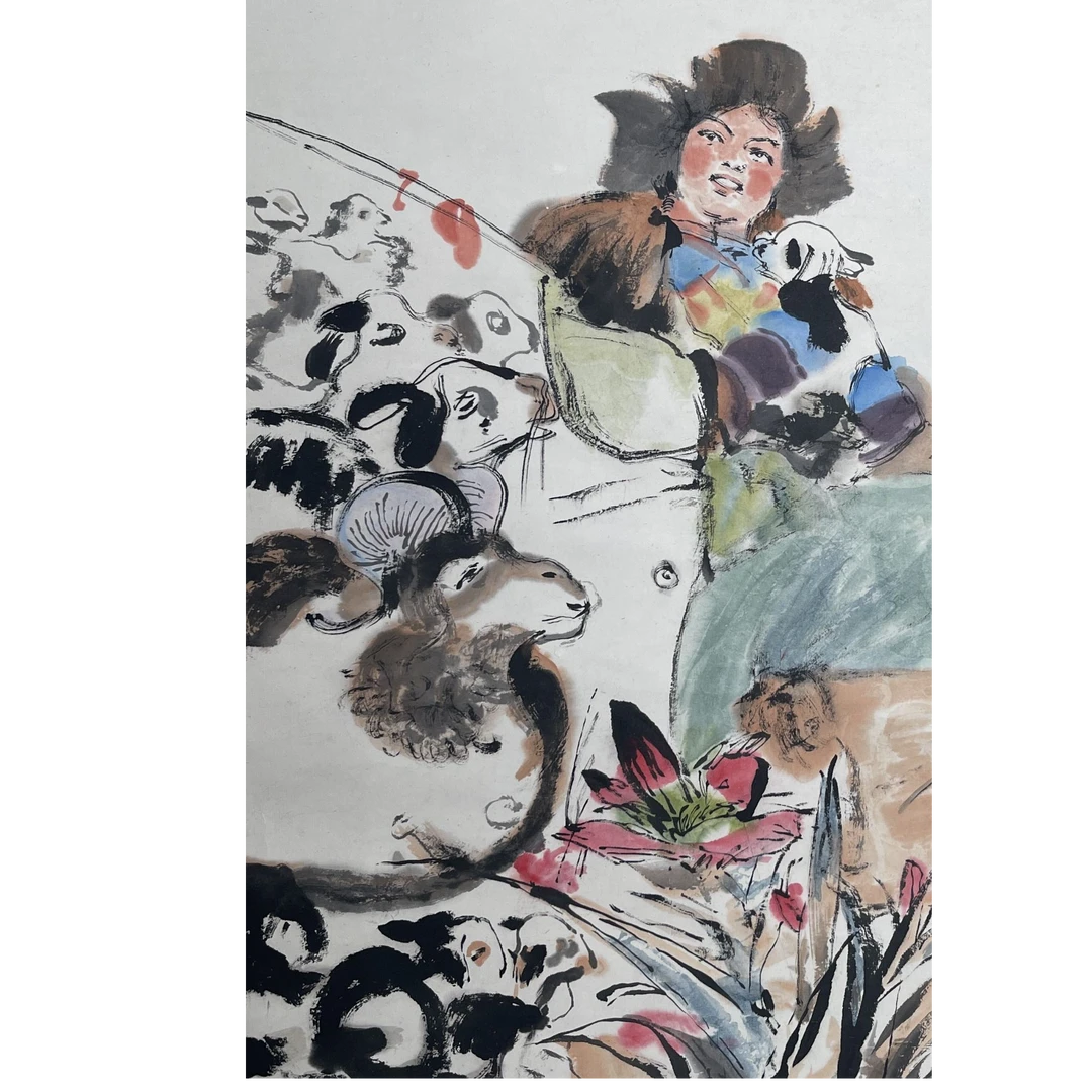 LOT.3333 《人物》68*51cm 纸本设色立轴