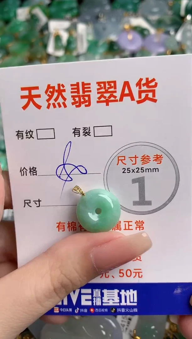 翡翠18K金镶嵌颈饰23000756