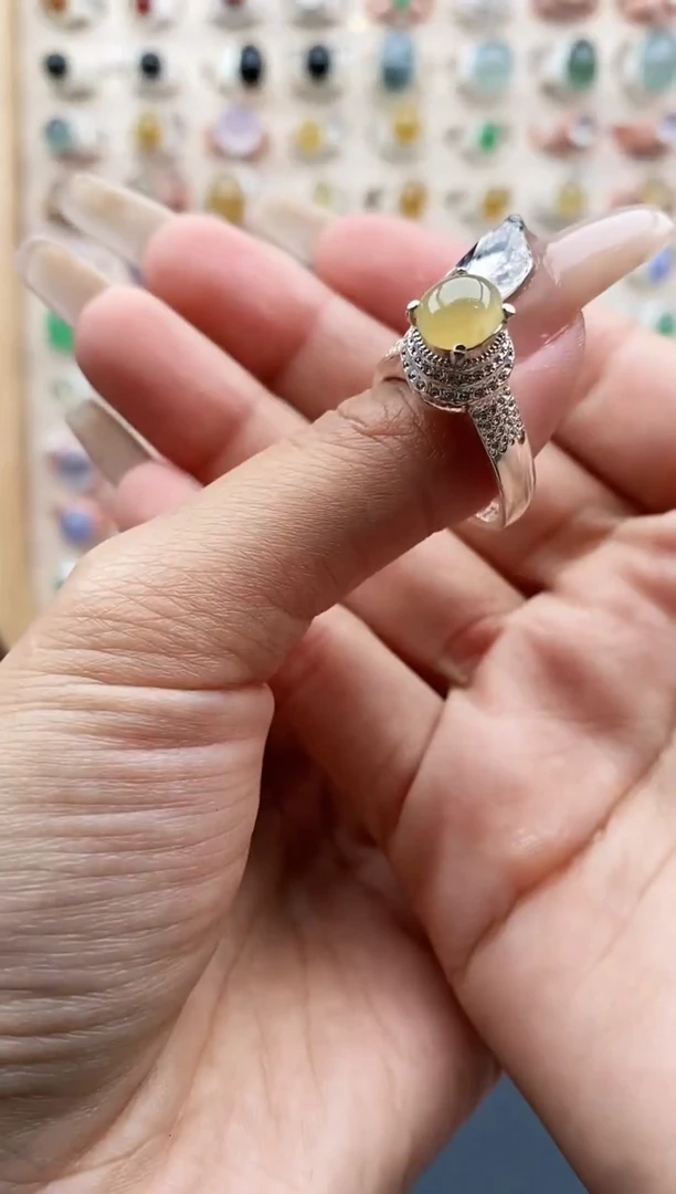 【闪购商品】翡翠戒指未镶嵌缅甸天然A货翡翠222  6+8