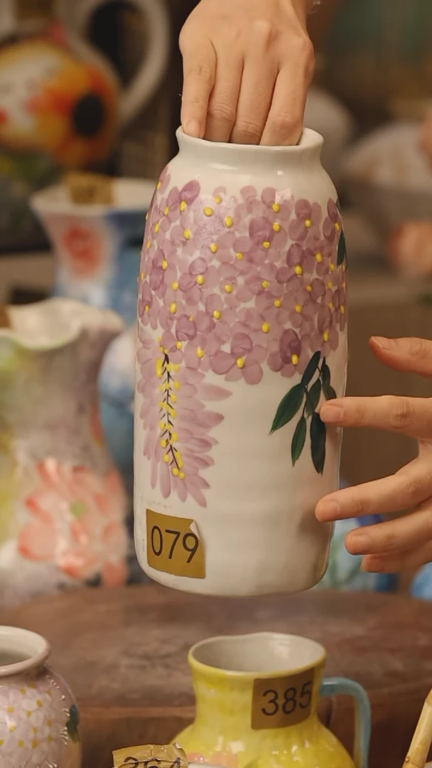 陶瓷079景德镇设计师手作花器摆件侘寂风