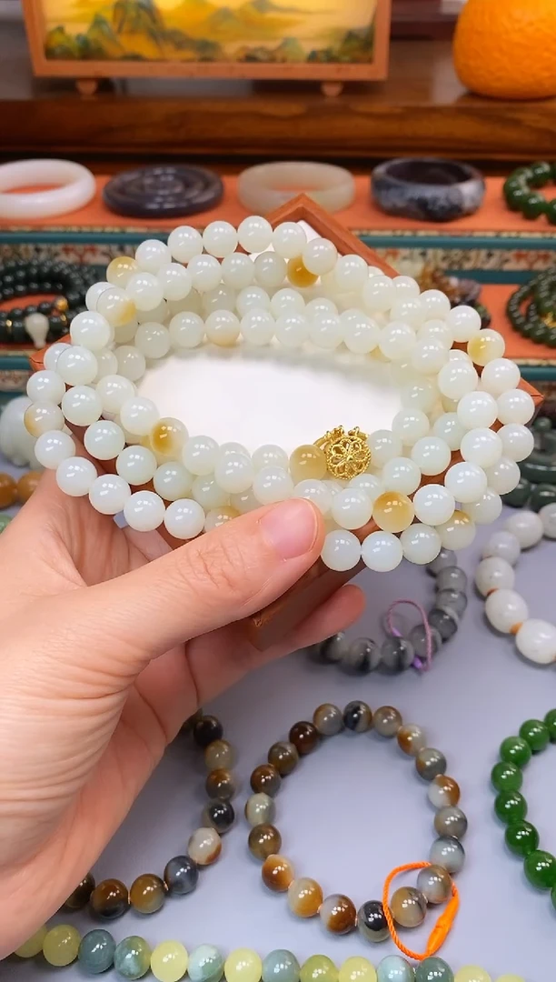 未镶嵌手串和田玉新疆且末糖白