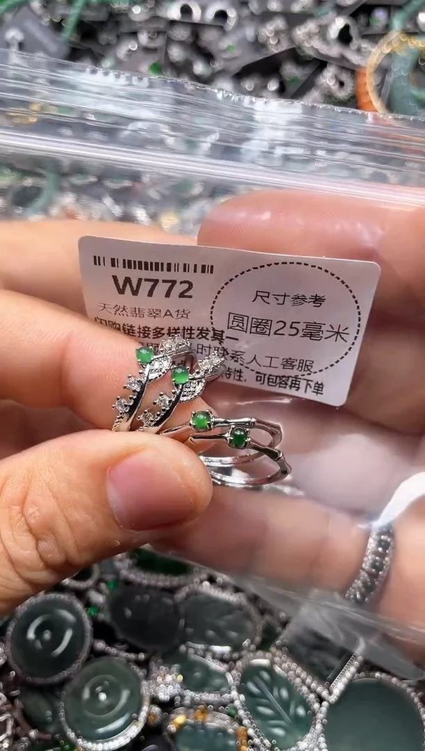 翡翠未镶嵌颈饰W772戒指 多样性发其二
