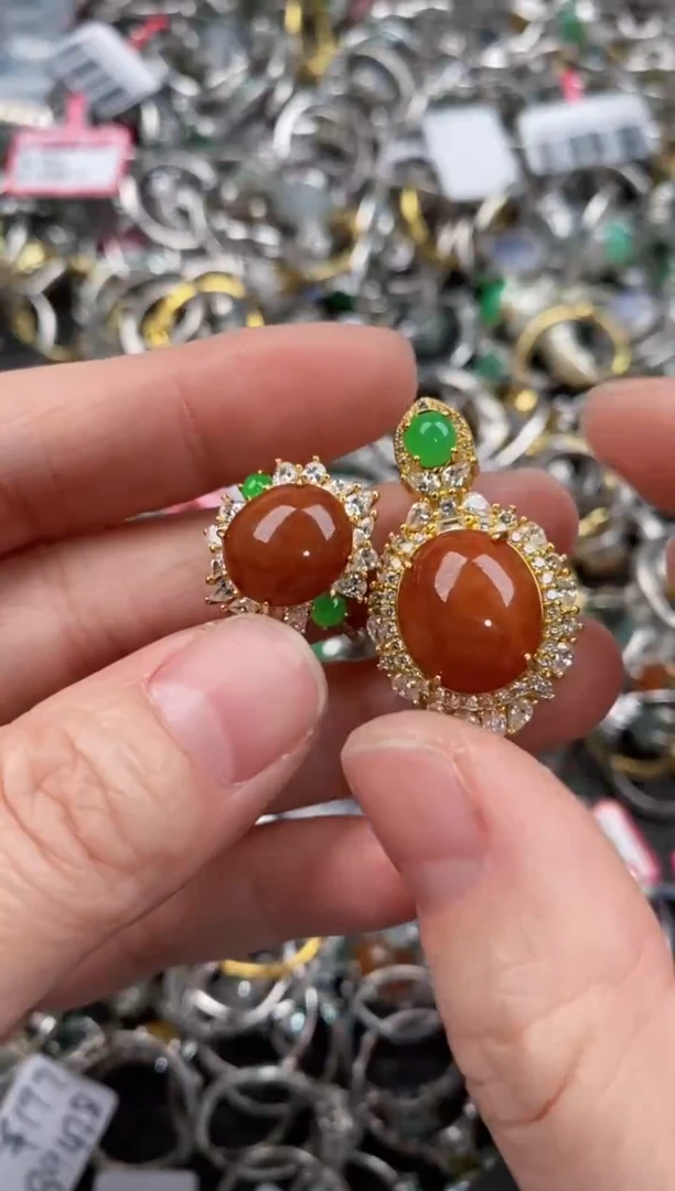 银S925镶嵌戒指翡翠777                2