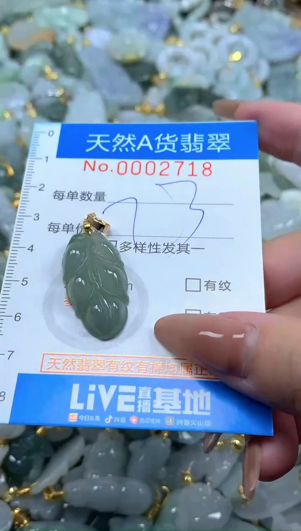 颈饰未镶嵌翡翠净货挂件-2718