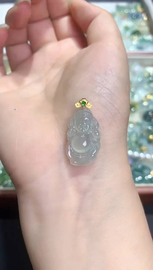 颈饰18K金镶嵌翡翠251018145