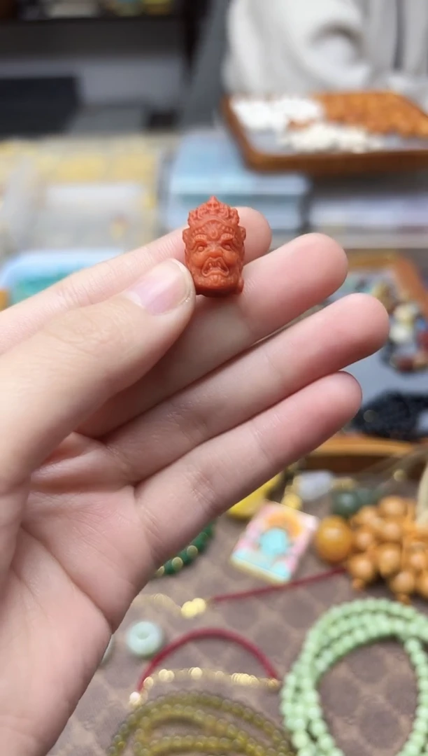 未镶嵌南红玛瑙挂件南红大黑天配饰12*18mmSH