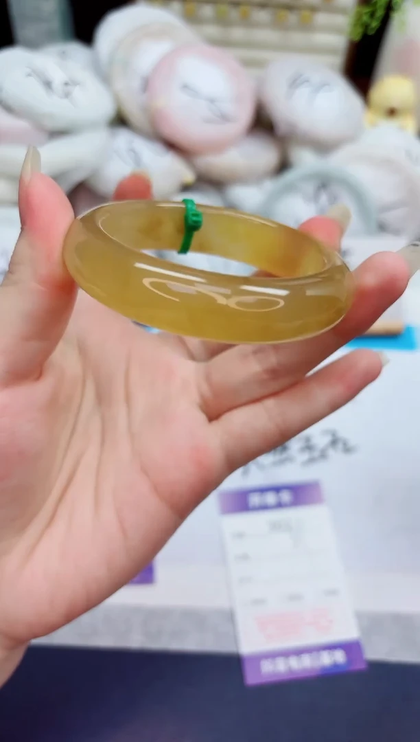 石英质玉手镯未镶嵌302-财气镯-圈口55