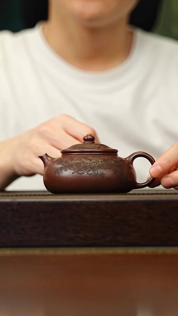 茶壶紫砂宜兴原矿 手工 紫砂壶容量210CC