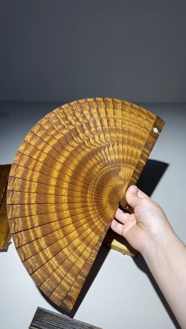 金丝楠小***串21cm金丝楠木小叶桢楠扇636