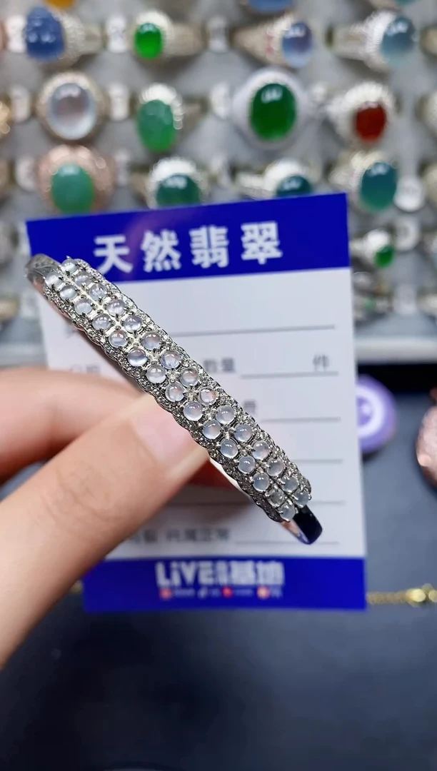 银S925镶嵌戒指翡翠291