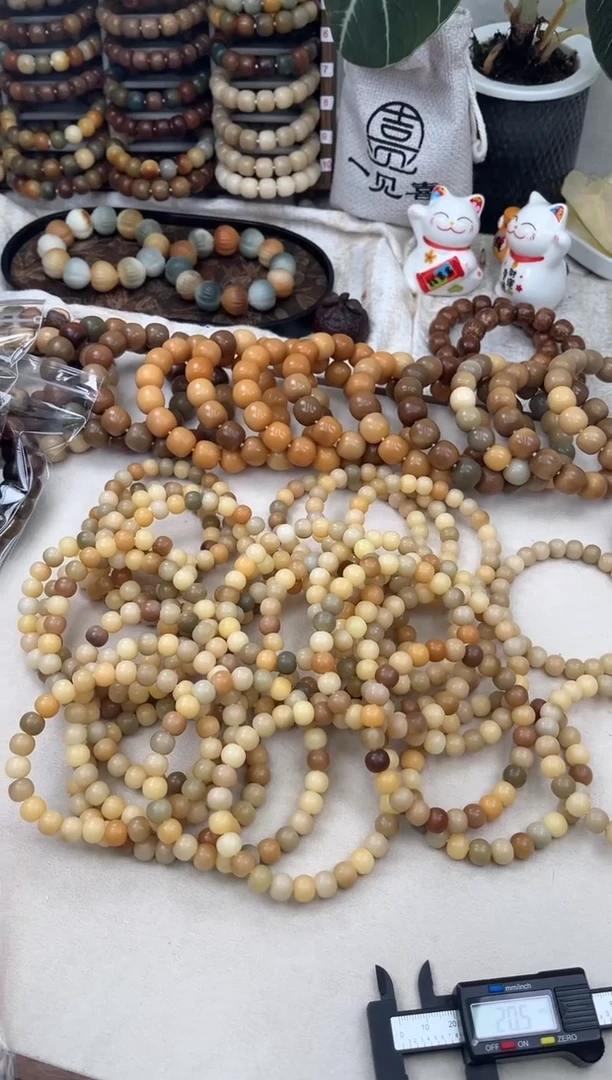 菩提根/象牙果手串a270卡10 干磨天然老料