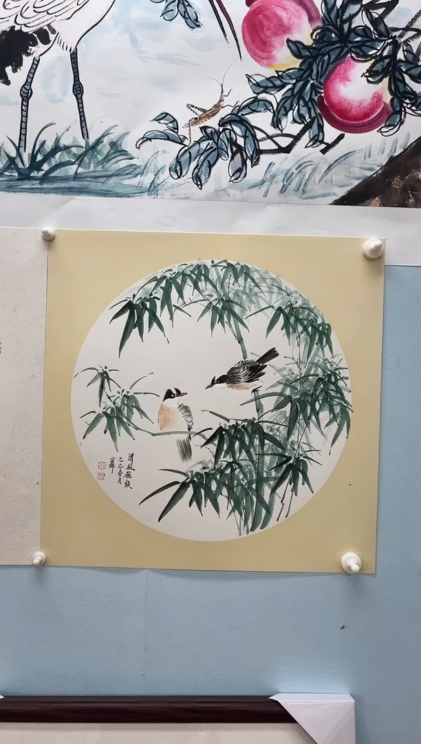 国画许宜锦老师竹报平安