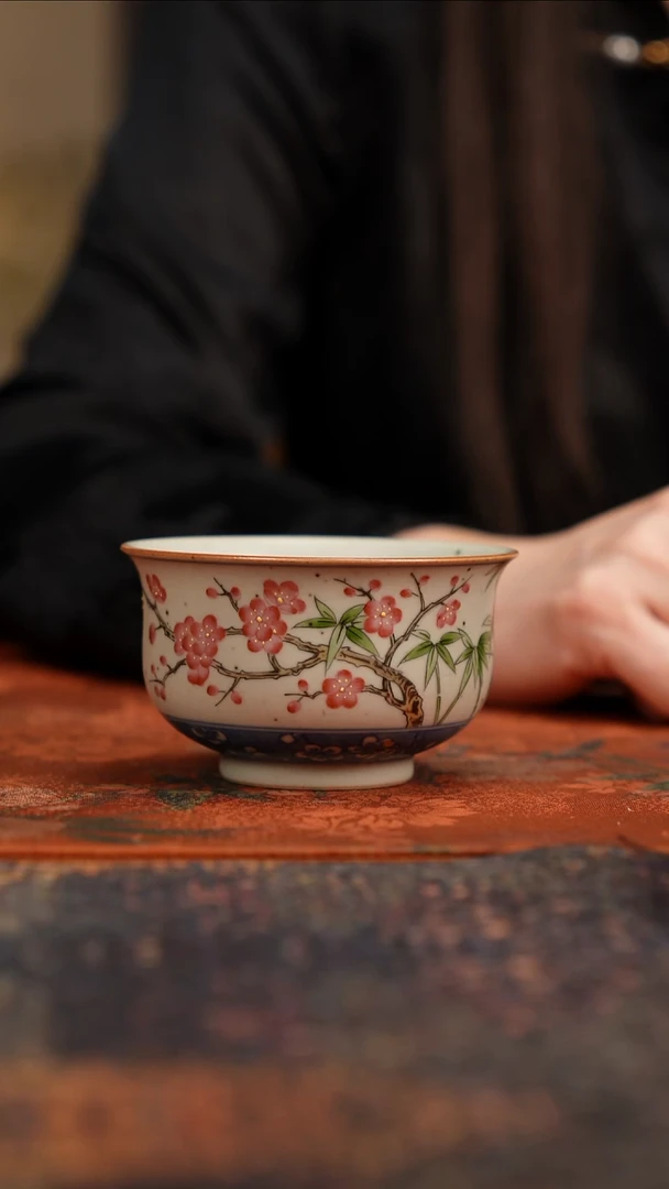 杯景德镇陶瓷杯碗柴烧多人
