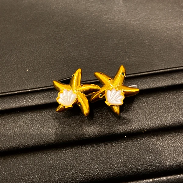 （1号货）放心黄金店 足金999耳环4.79克【货号60】