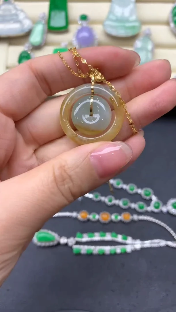 【闪购商品】翡翠颈饰18K金镶嵌318中国好珍宝