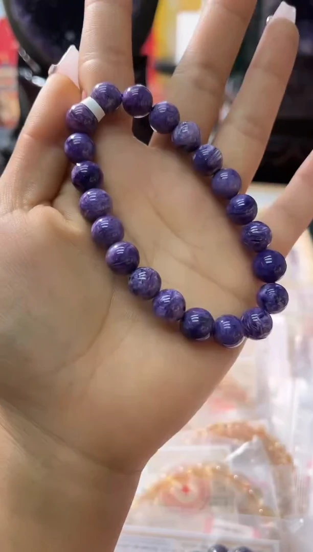 【闪购商品】查罗石（紫龙晶）手绳未镶嵌232多样性发其一9+